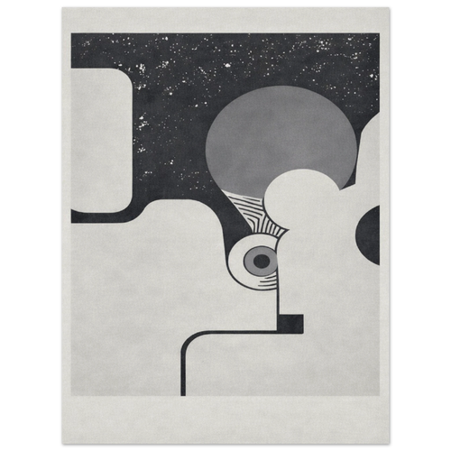 L'Œil du Silence — Biarritz 2025 — abstract drawing on Hahnemühle German Etching paper, unframed limited edition fine art print — Studio Espin