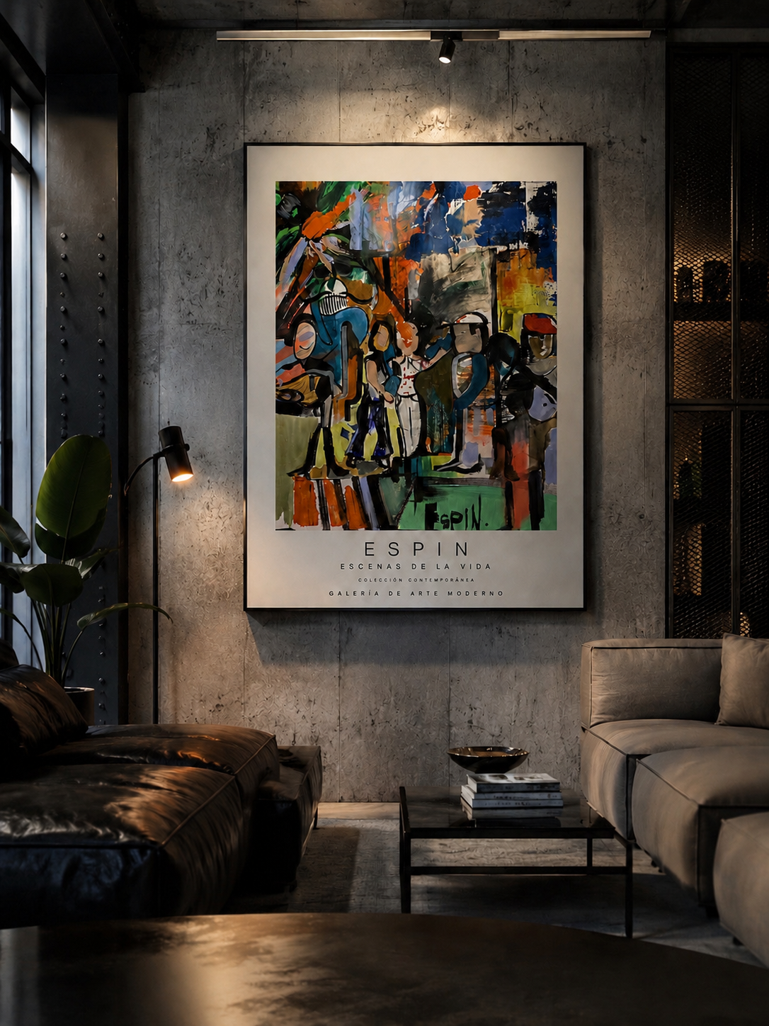 Lurrin W. 2024 — acrylic painting by Julian Espinosa, signed numbered limited edition reproduction of a work in private collection — Studio Espin