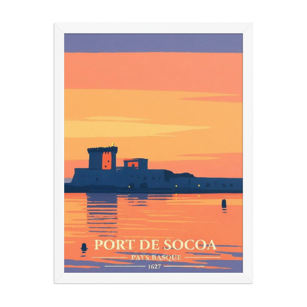 Belle Décadence Jeune — Socoa 2026 — Affiche encadrée 18x24 — Studio Espin