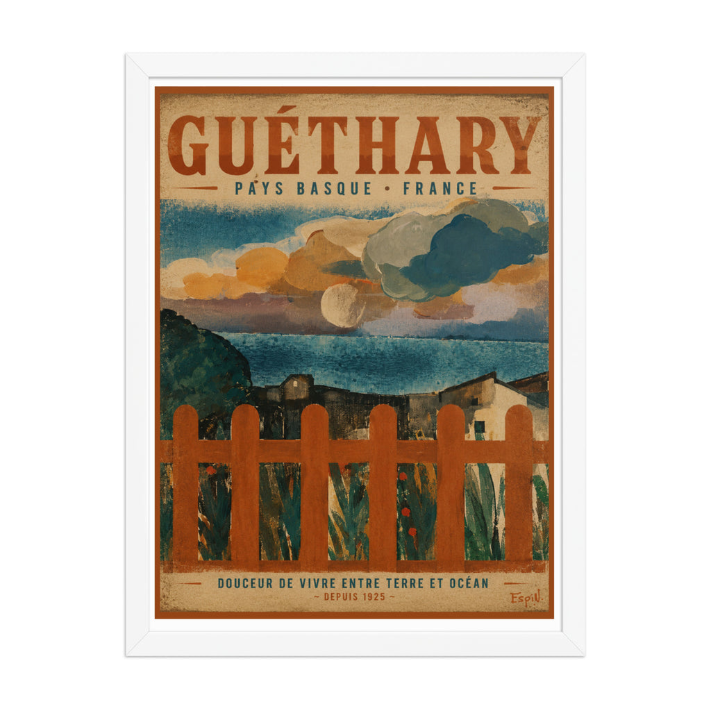 Mon Balcon — Guéthary 2024 — Affiche encadrée — Studio Espin