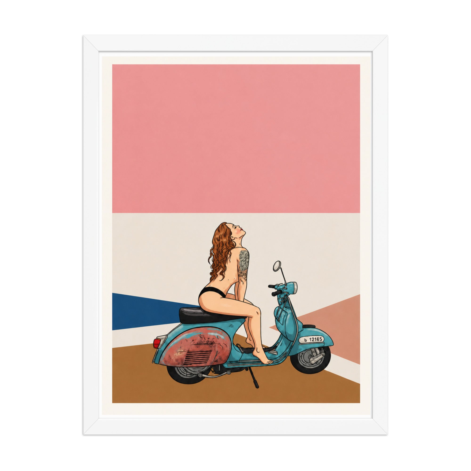 German Girl — Guéthary 2026 — Affiche encadrée — Studio Espin