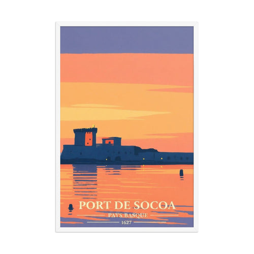 Belle Décadence Jeune — Socoa 2026 — Affiche encadrée 24x36 — Studio Espin